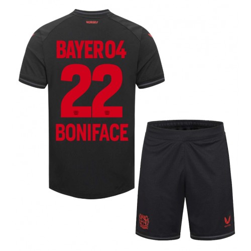 Bayer Leverkusen Victor Boniface #22 Domaci Dres za djecu 2023-24 Kratak Rukav (+ Kratke hlače)